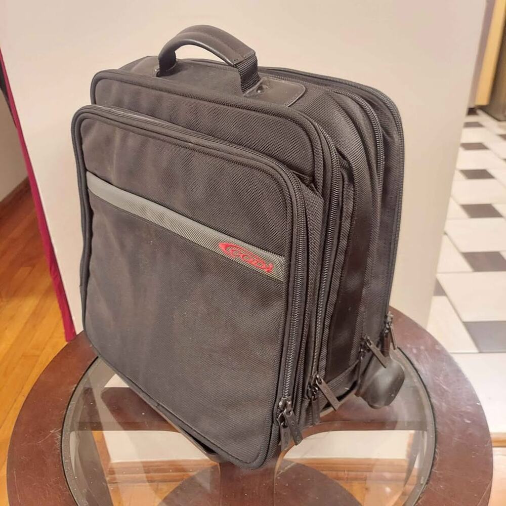 Codi 15" Hard Shell Bottom Rolling Black Luggage Travel Laptop  Carry On Bag